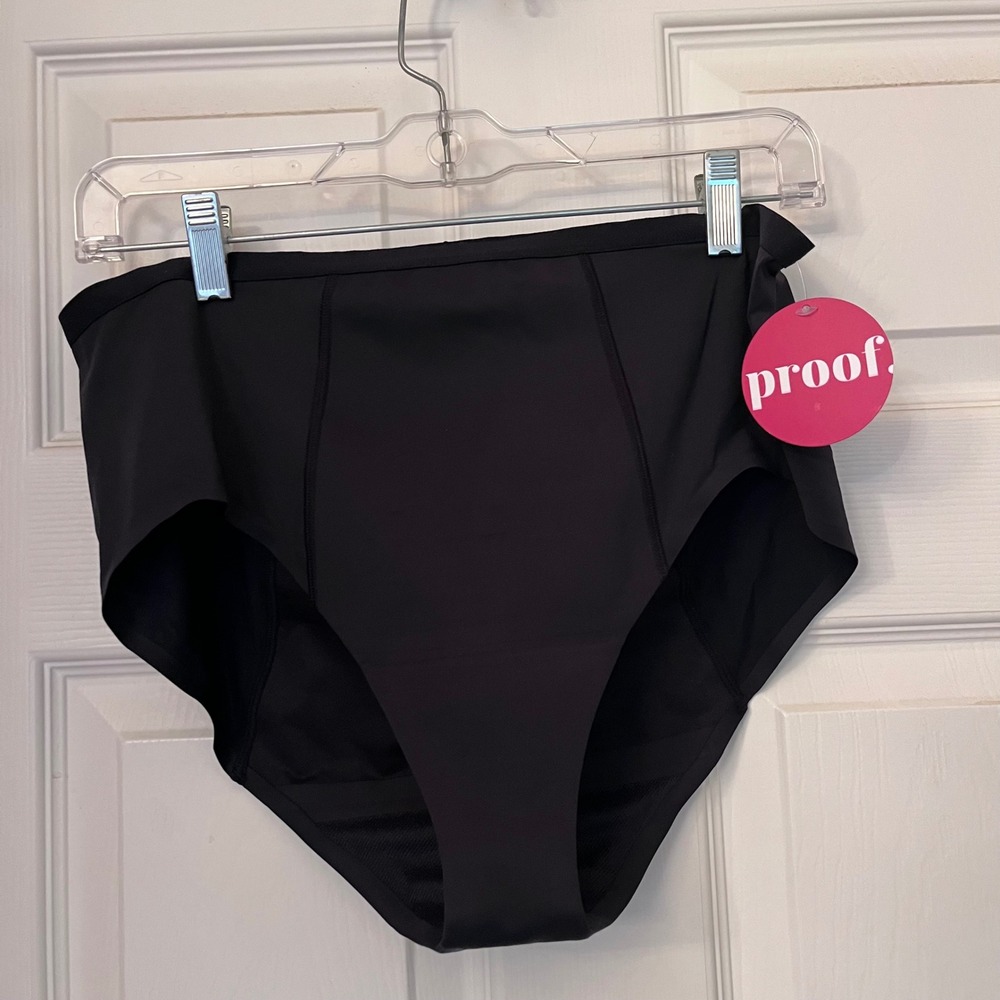 Proof Overnight High Rise Brief Black‎ Period Incontinence Panty Large